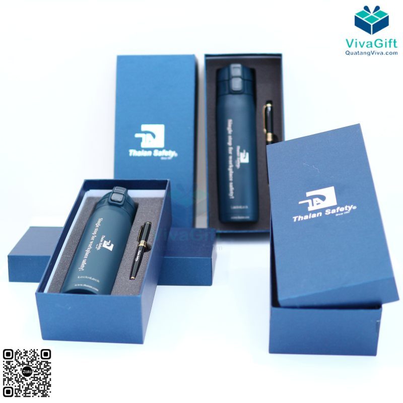 Set Quà Tặng Bút + Bình Giữ Nhiệt LocknLock GS139 6