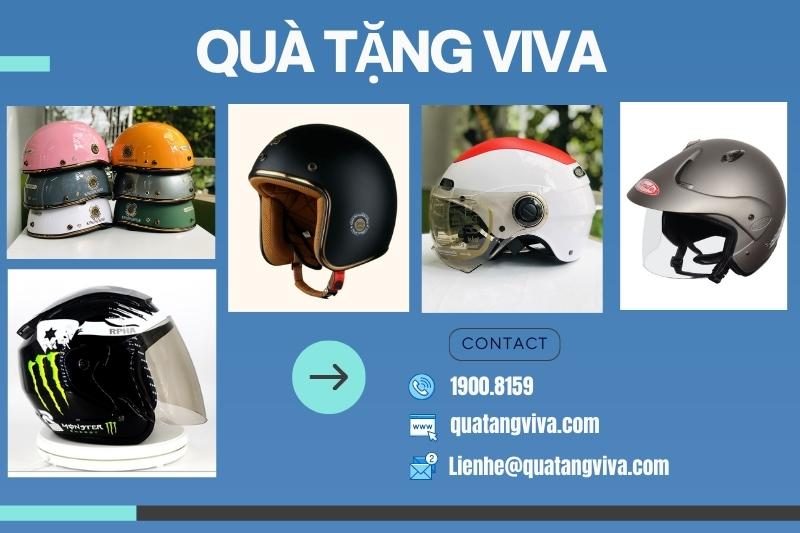 Xưởng sản xuất mũ bảo hiểm quảng cáo có in logo giá rẻ HCM