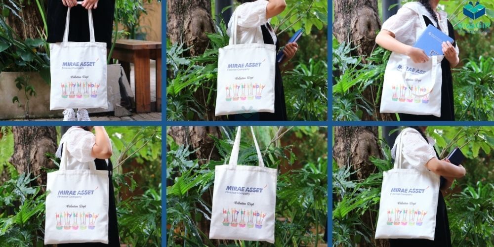 Viva nhận sản xuất túi vải canvas in logo làm quà tặng 