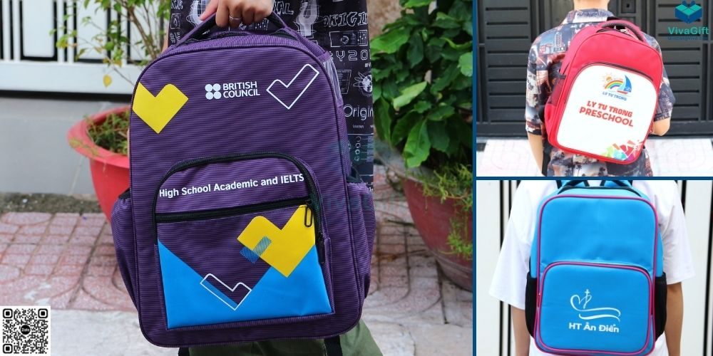 Một số mẫu balo in logo làm quà tặng cho học sinh - sinh viên 