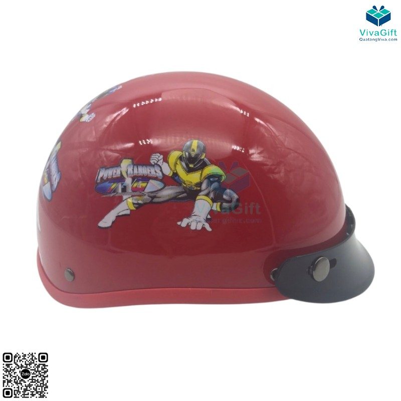Mũ Bảo Hiểm Nửa Đầu Trẻ Em BH018-1 In Logo