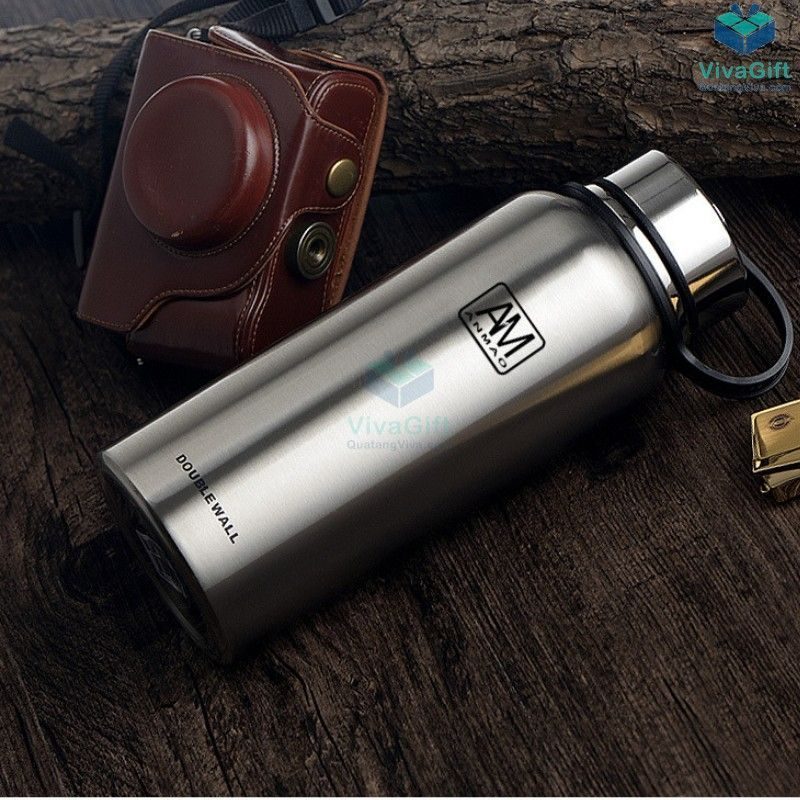 Bình Giữ Nhiệt Có Túi Xách Tiện Lợi 800ml Q032 khắc theo yêu cầu