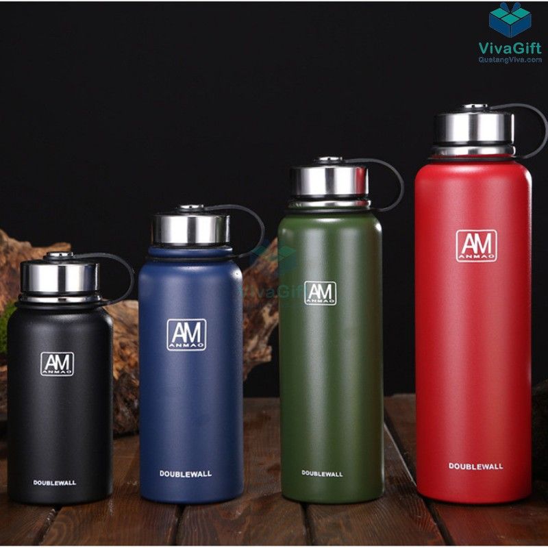 Bình Giữ Nhiệt Có Túi Xách Tiện Lợi 800ml Q032 khắc theo yêu cầu làm quà tặng