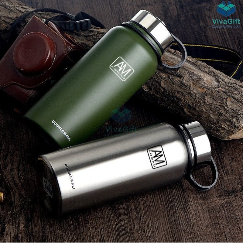 Bình Giữ Nhiệt Có Túi Xách Tiện Lợi 800ml Q032 khắc logotheo yêu cầu