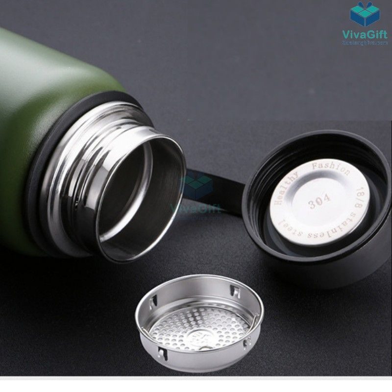 Bình Giữ Nhiệt Có Túi Xách Tiện Lợi 800ml Q032 khắc tên logo công ty