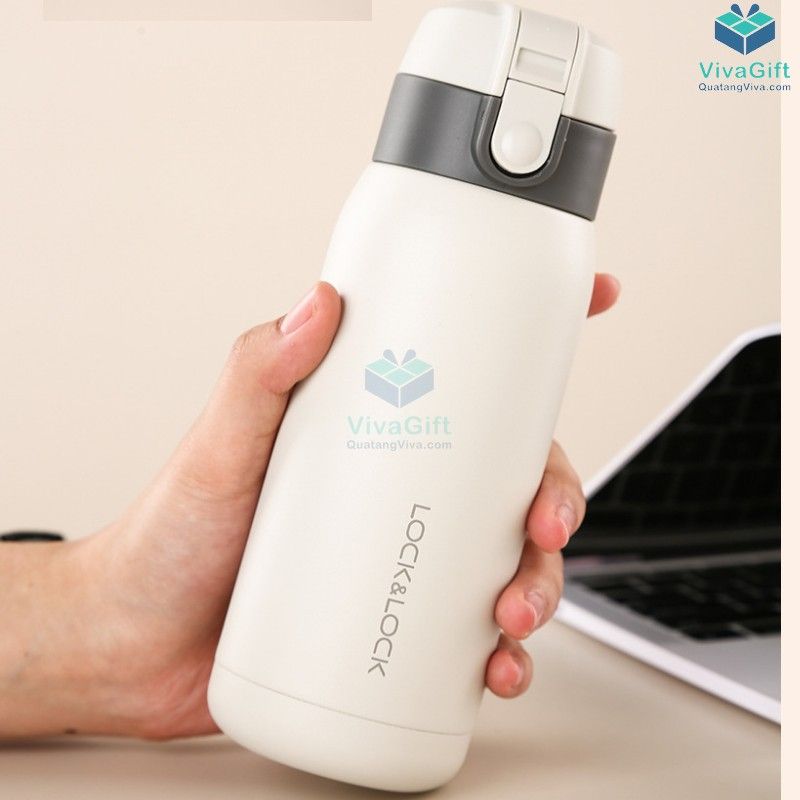 Bình giữ nhiệt Lock&Lock có dây treo 370ml LHC3233 Chubby Tumbler khắc theo yêu cầu