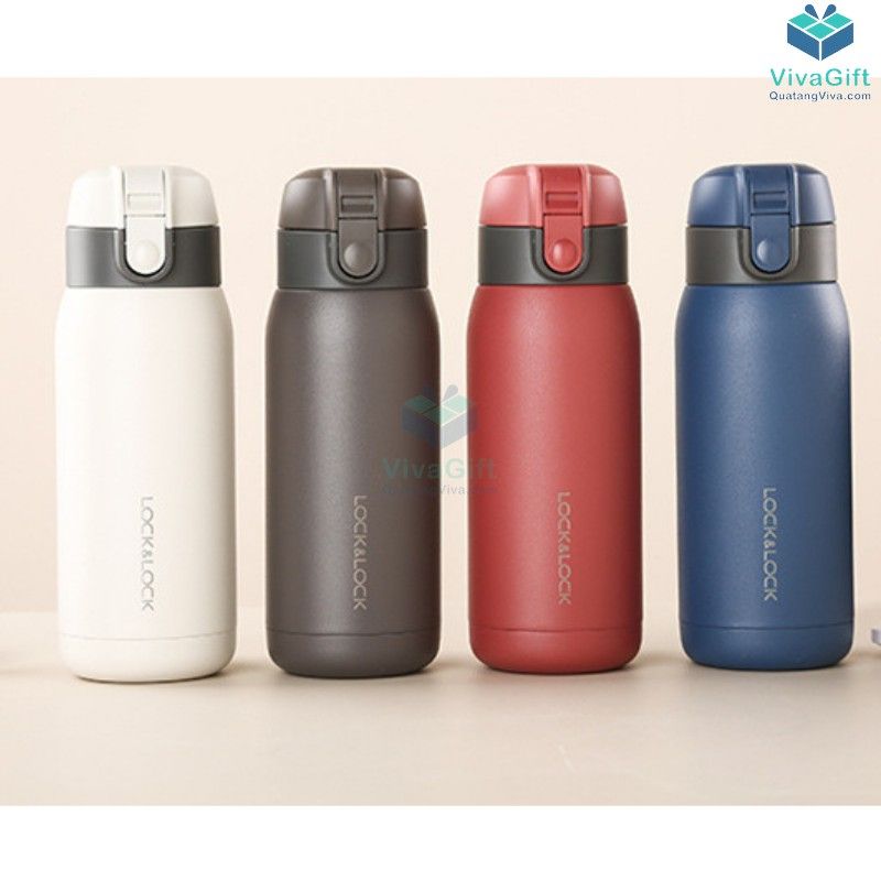 Bình giữ nhiệt Lock&Lock có dây treo 370ml LHC3233 Chubby Tumbler khắc tên theo yêu cầu
