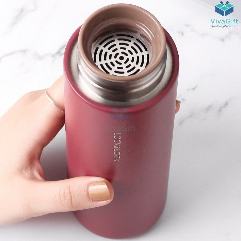 ình giữ nhiệt Lock&Lock nắp gỗ Flat 400ml LHC4227 khắc tên theo yêu cầu