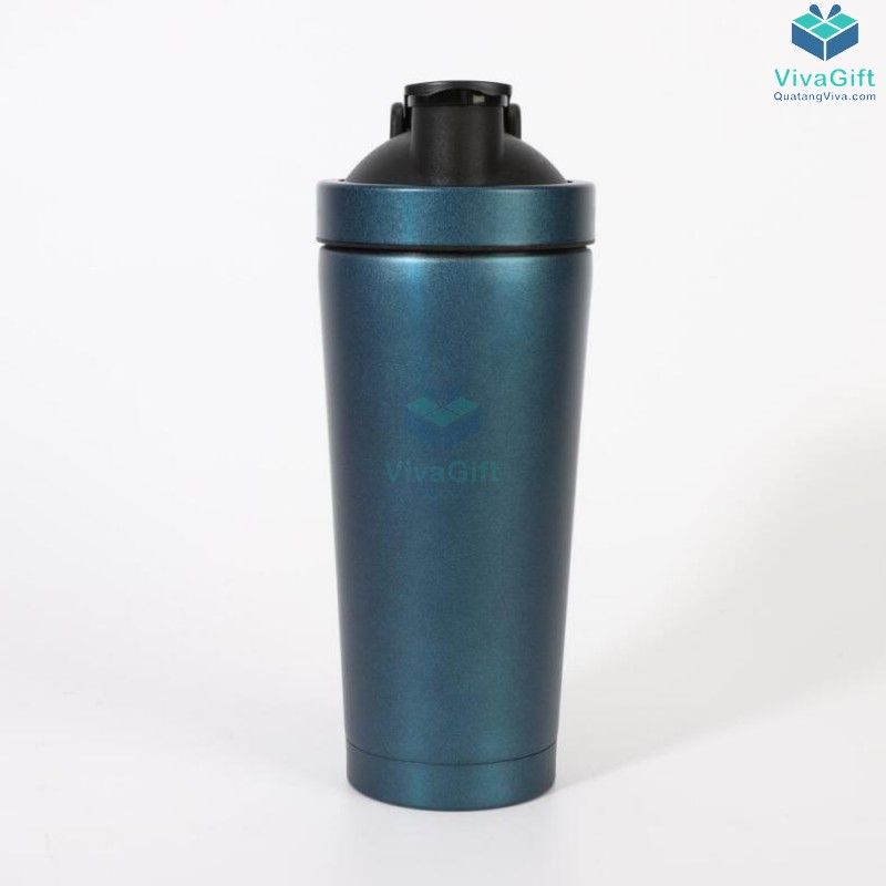Bình lắc Shaker tập Gym 750ml inox 304 cao cấp Q250 khắc tên làm quà tặng