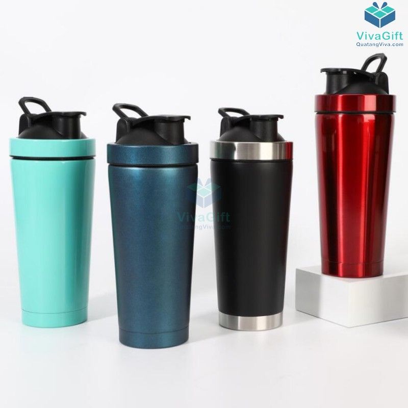 Bình lắc Shaker tập Gym 750ml inox 304 cao cấp Q250
