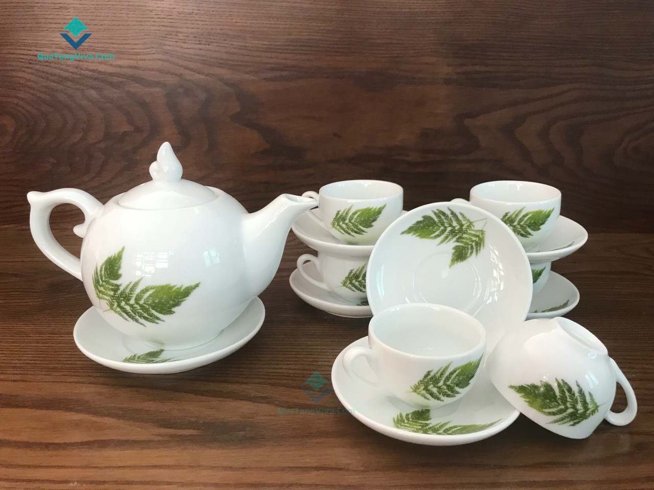 bộ ấm chén bát tràng, bộ bưởi in logo