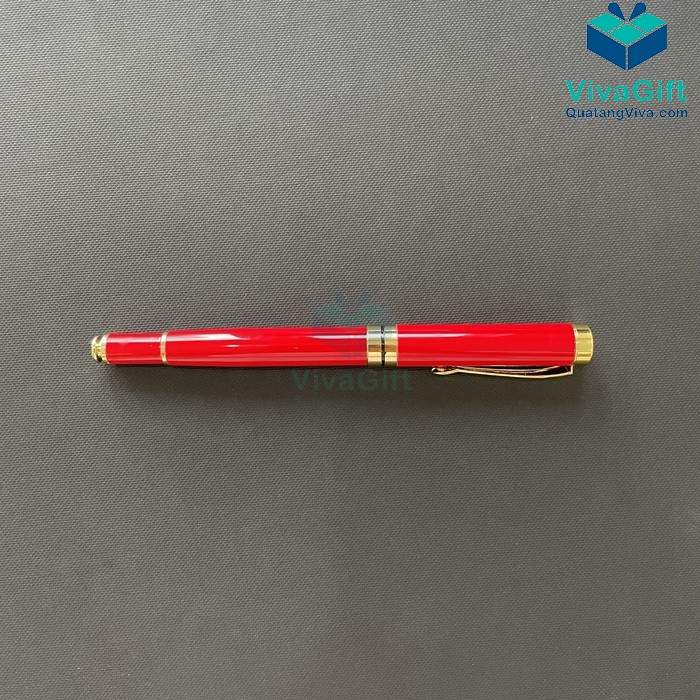 Bút Kim Loại Đậy Nắp V010 Màu Đỏ 2