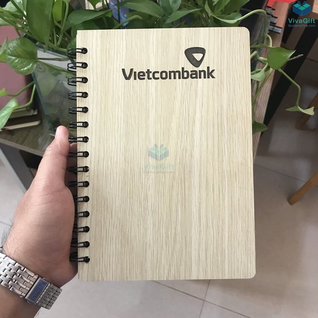 Sổ tay bìa gỗ B029 làm quà tặng