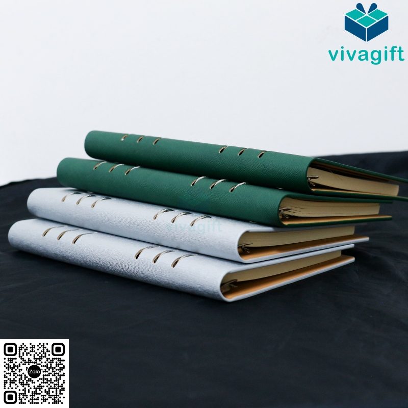 Sổ Tay Bìa Còng B014 Da PU Khắc Logo Theo Yêu Cầu 27