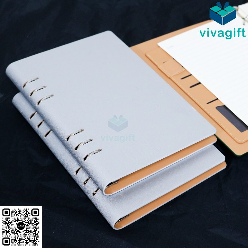 Sổ Tay Bìa Còng B014 Da PU Khắc Logo Theo Yêu Cầu 26