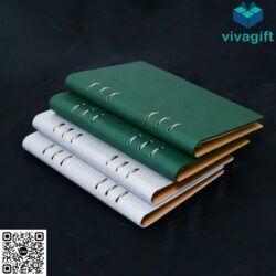Sổ Tay Bìa Còng B014 Da PU Khắc Logo Theo Yêu Cầu – Quatangviva.com
