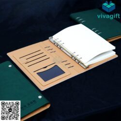 Sổ Tay Bìa Còng B014 Da PU Khắc Logo Theo Yêu Cầu – Quatangviva.com