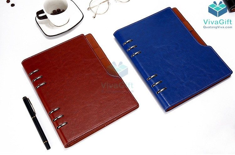sổ tay da bìa còng B018 làm quà tặng