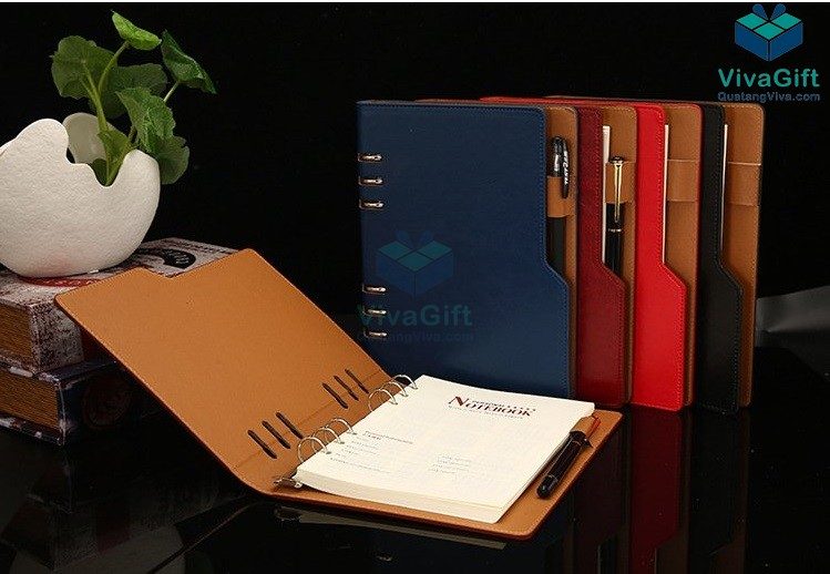 Sổ tay bìa còng B017 da PU