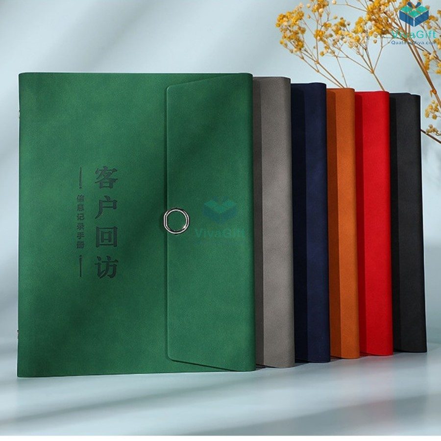 Sổ tay bìa còng B026 khắc logo theo yêu cầu