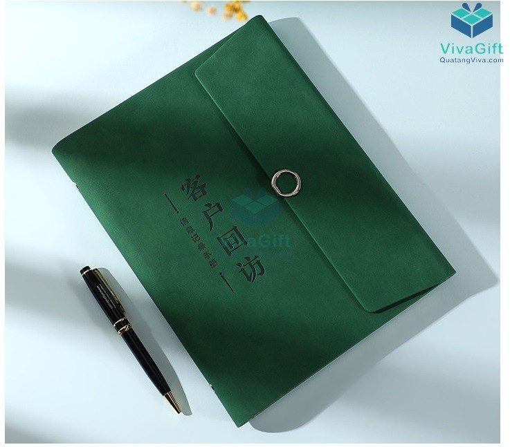 sổ tay bìa còng B026 in tên làm quà tặng