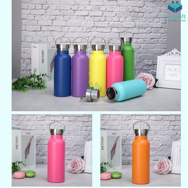 Bình Giữ Nhiệt Có Quai Xách 500ml Q128 in logo công ty