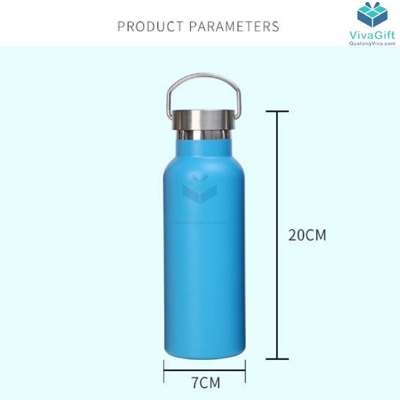 Bình Giữ Nhiệt Có Quai Xách 500ml Q128 khắc theo yêu cầu