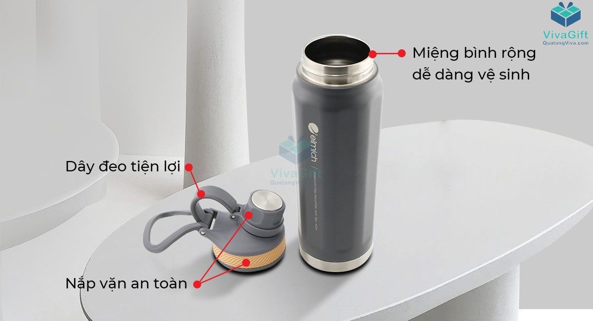 Bình giữ nhiệt Elmich inox 304 dung tích 532ml EL3675