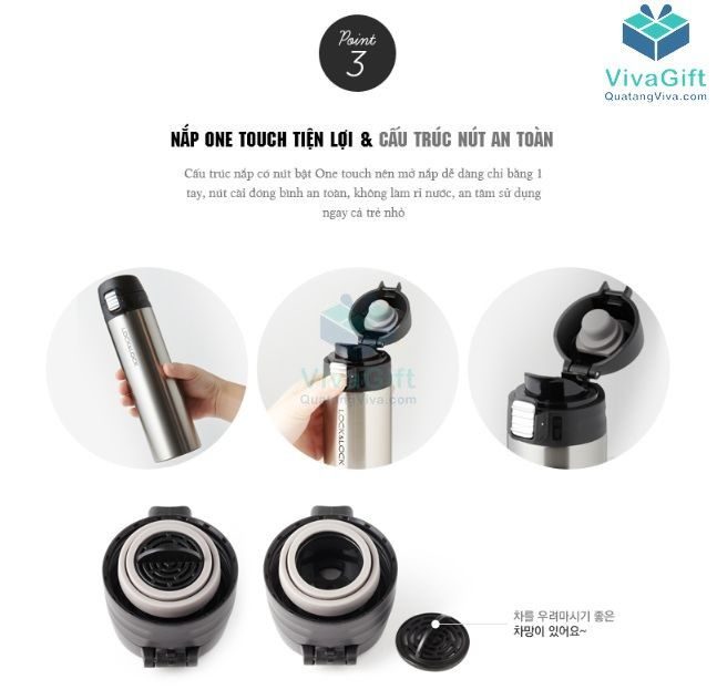 Bình Giữ Nhiệt Lock&Lock Colorful Tumbler Funcolor LHC3222 khắc logo công ty làm quà tặng doanh nghiệp