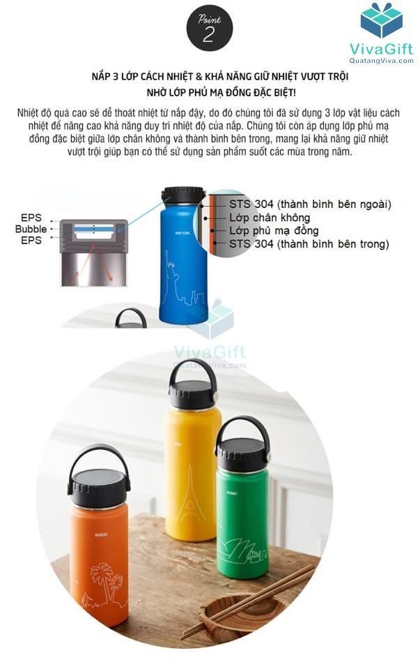 ình Giữ Nhiệt Lock&Lock RigaTumbler LHC4160 khắc tên làm quà tặng