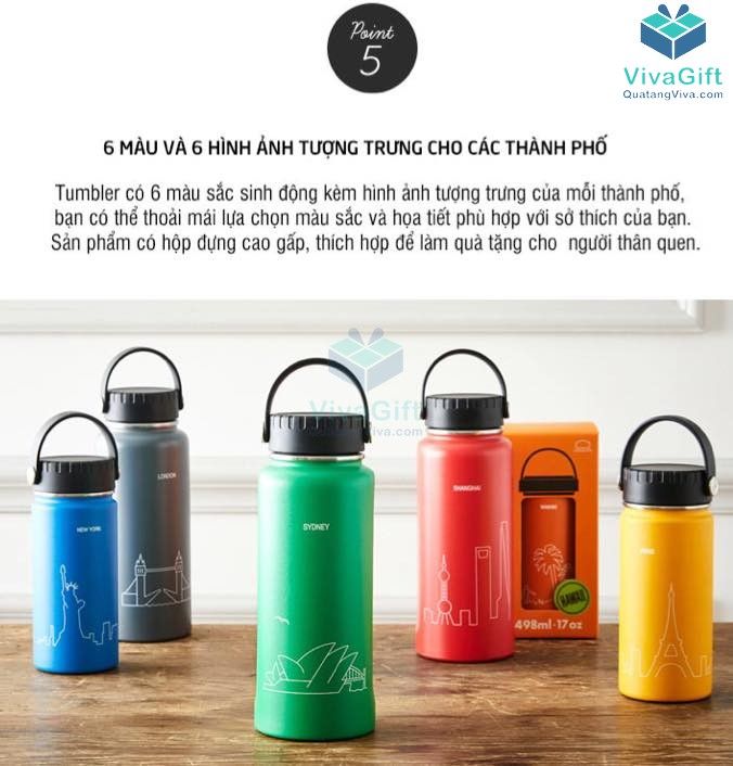 ình Giữ Nhiệt Lock&Lock RigaTumbler LHC4160 khắc theo yêu cầu