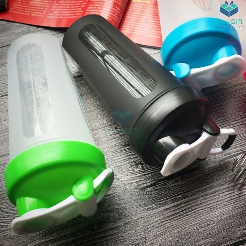 Bình Lắc Shaker Tập Gym 700ml Q256 in logo làm quà tặng
