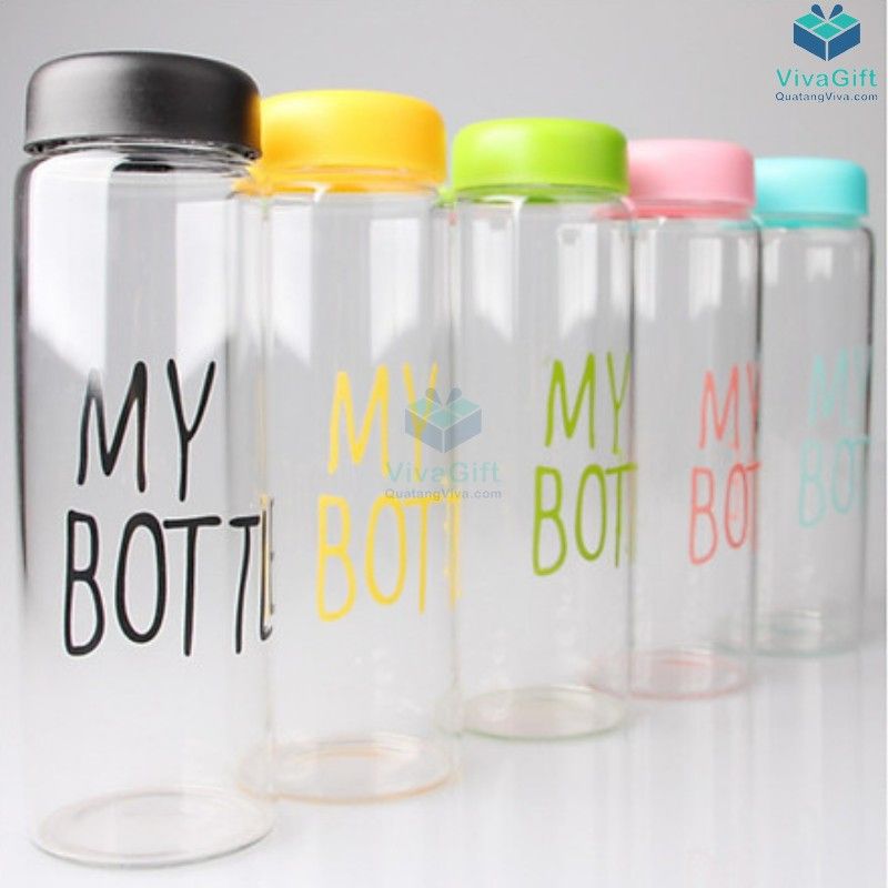  Bình Nước Nhựa My Bottle 500ml Q055 in logo công ty