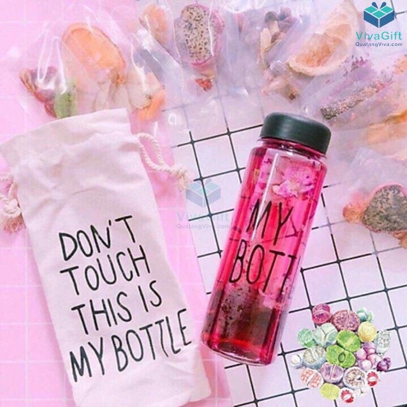  Bình Nước Nhựa My Bottle 500ml Q055 khắc tên, in logo