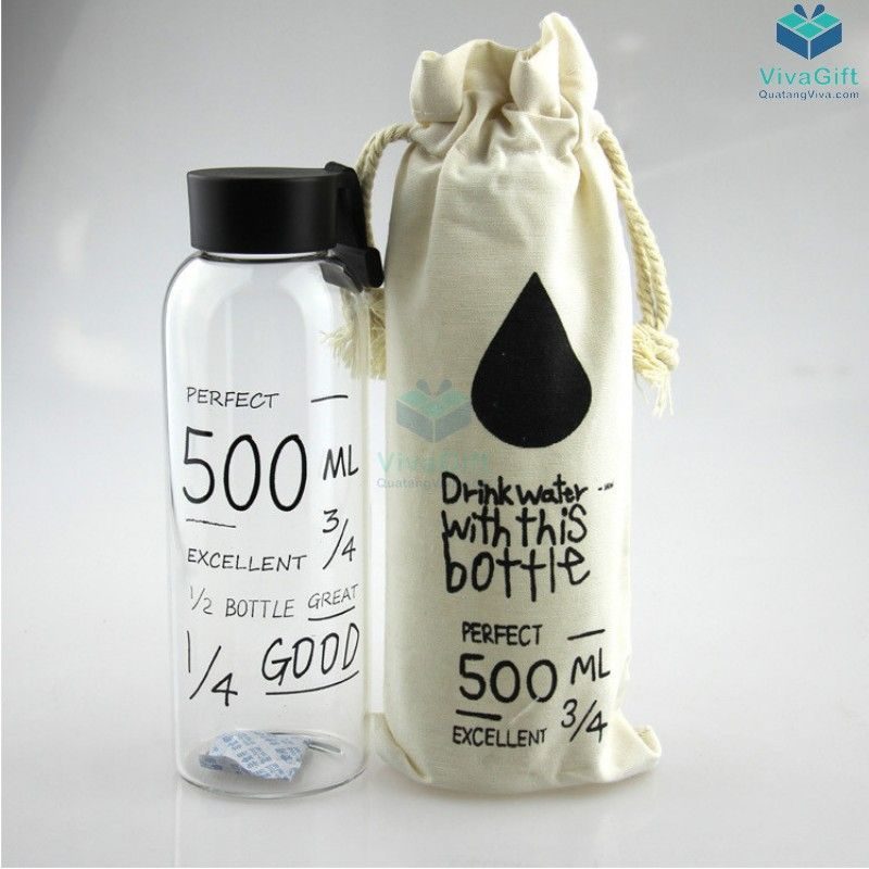 Bình nước nhựa 500ml có quai Q011 khắc theo yêu cầu