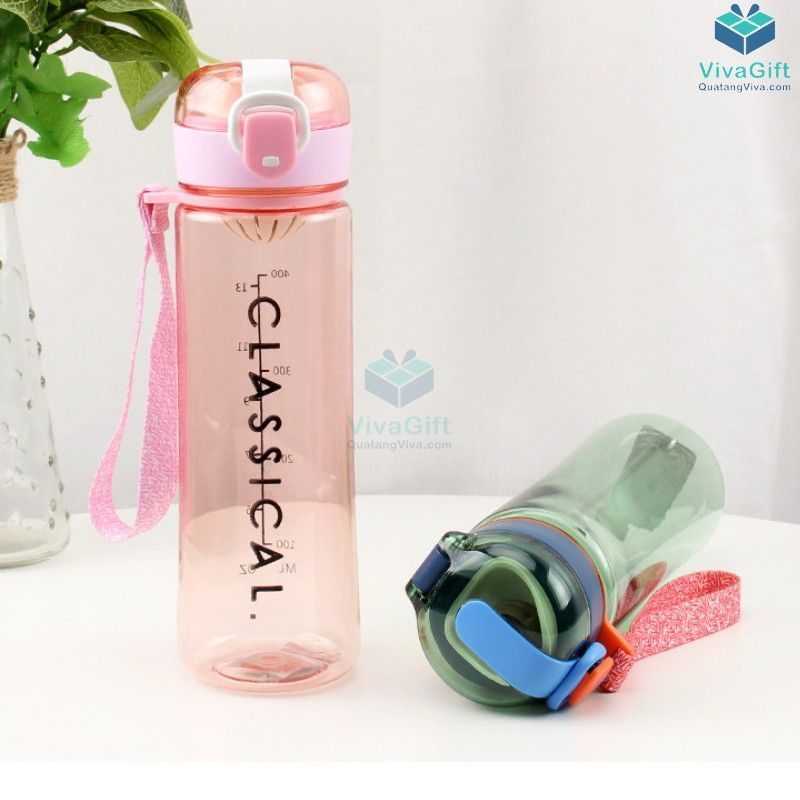 Bình Nước Thể Thao Có Quai 500ml Q064 khắc tên theo yêu cầu