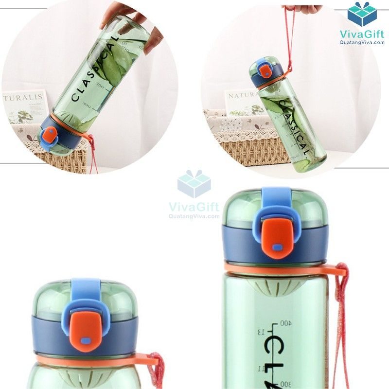 Bình Nước Thể Thao Có Quai 500ml Q064 khắc tên theo yêu cầu