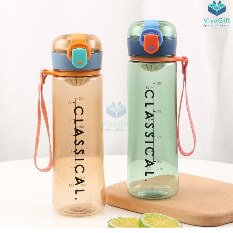 Bình Nước Thể Thao Có Quai 500ml Q064 khắc làm quà tặng
