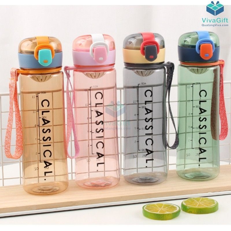 Bình Nước Thể Thao Có Quai 500ml Q064 khắc làm quà tặng