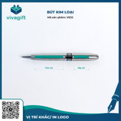 Bút Kim Loại Xoay Khắc Tên V022 Làm Quà Tặng – Quà Tặng Viva