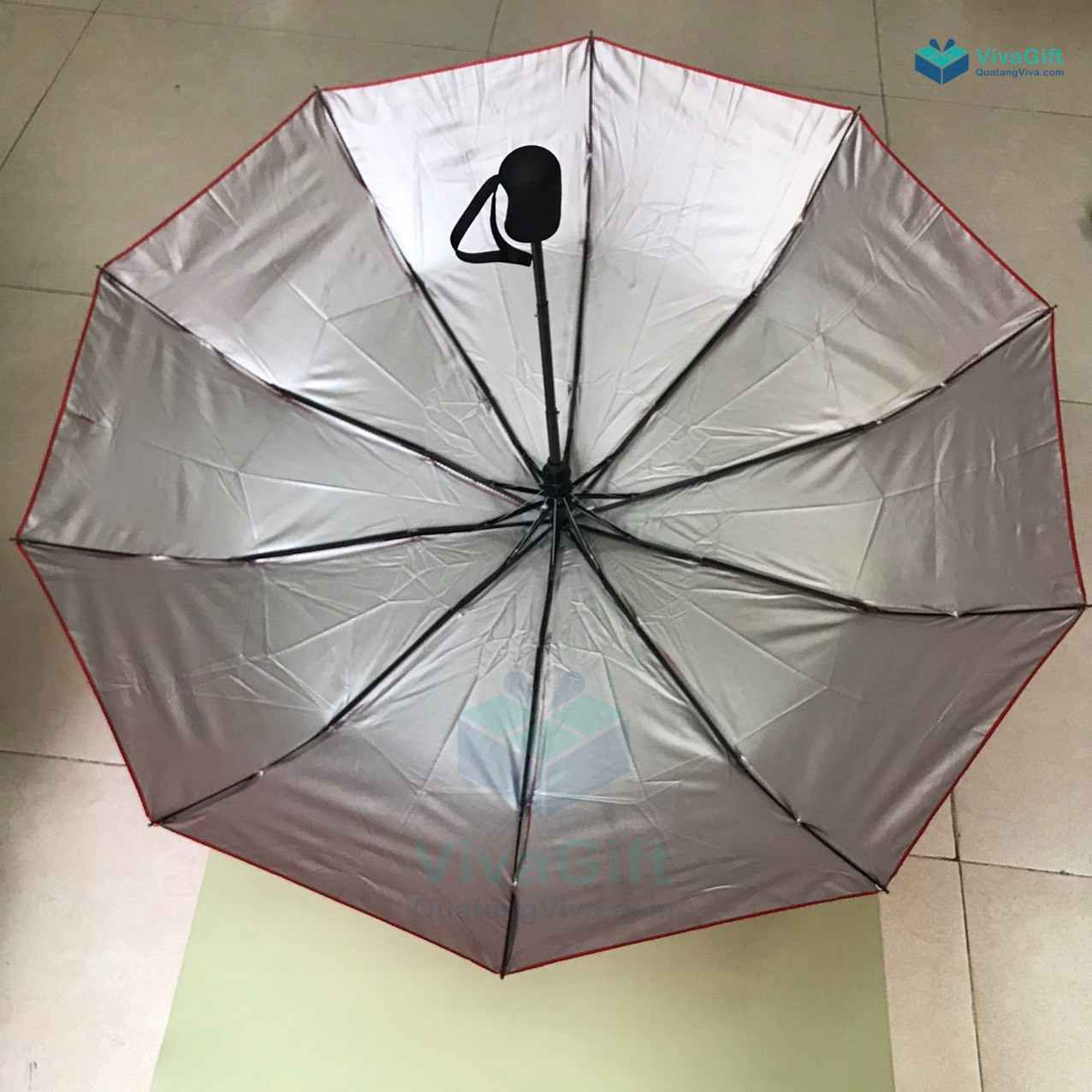 Ô Dù Cầm Tay Gấp 3 Tự Động 1 Chiều In Logo Quà Tặng D011
