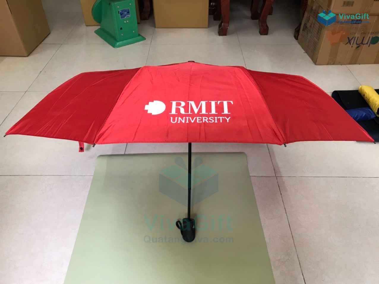Ô Dù Cầm Tay Gấp 3 Tự Động 1 Chiều In Logo Quà Tặng D011