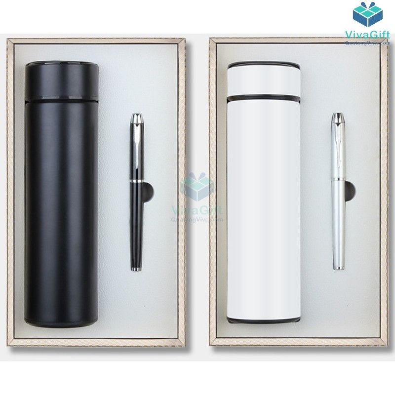 Set Quà Tặng Bình Giữ Nhiệt Và Bút Ghi Chép S012 khắc tên theo yêu cầu