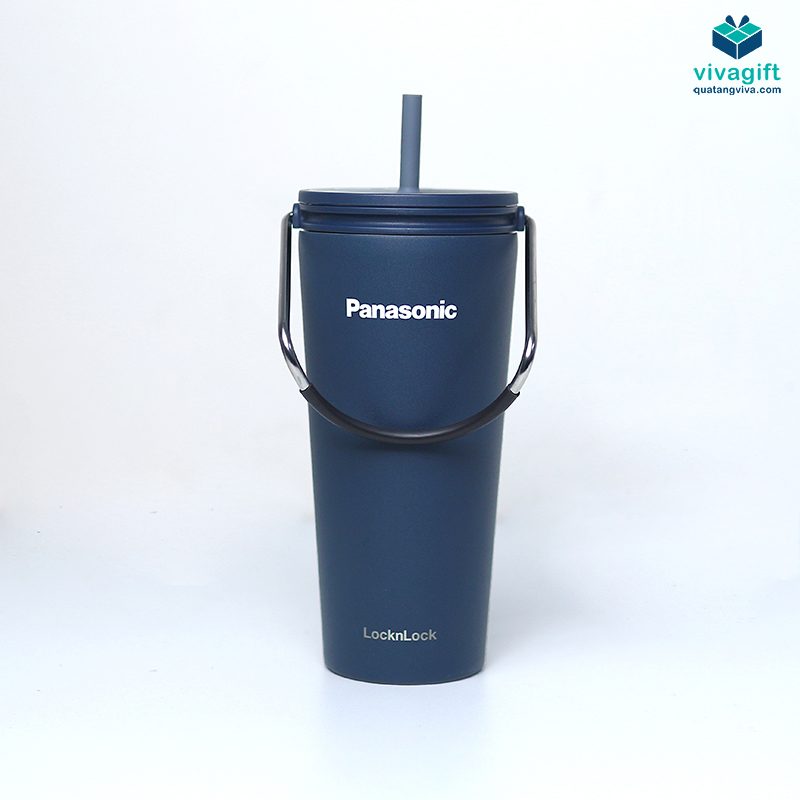 Bình Giữ Nhiệt Lock&Lock 540ml Bucket Tumbler With Straw LHC4268 Có Ống Hút In Logo 3