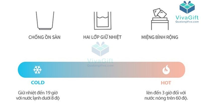 Bình Giữ Nhiệt Có Ống Hút Lock&Lock Bucket Tumbler With Straw LHC4268 540ml 2