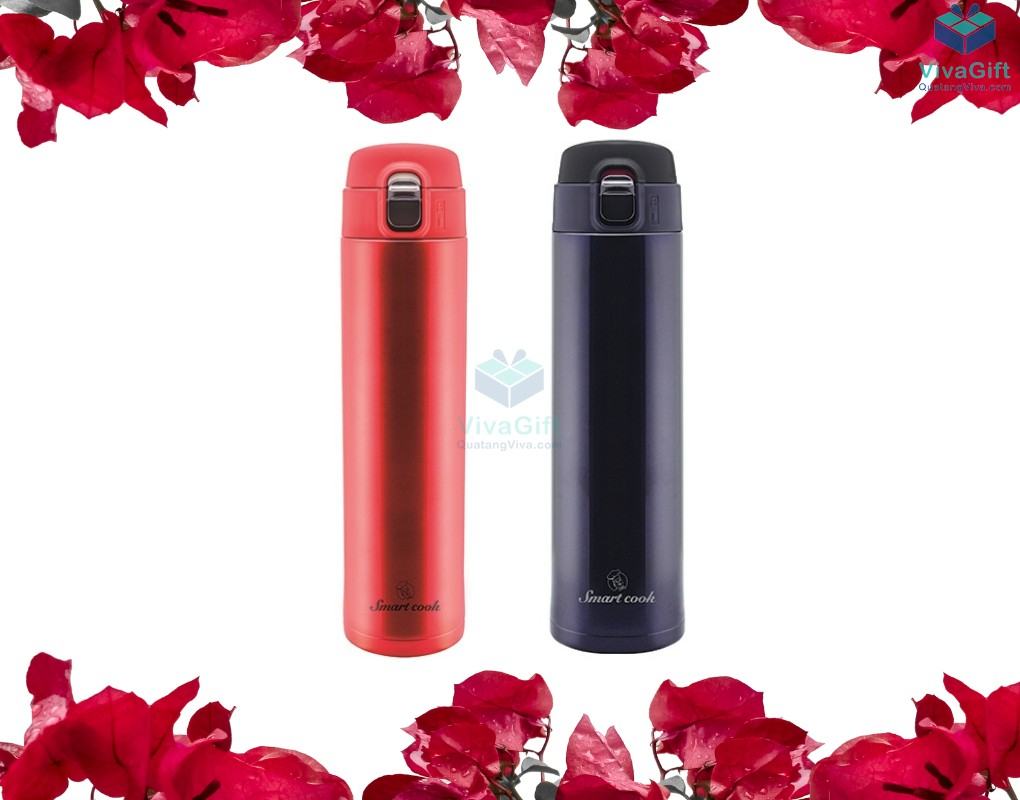 Bình giữ nhiệt Smart Cook inox 304 dung tích 500ml EDA0308 in logo 