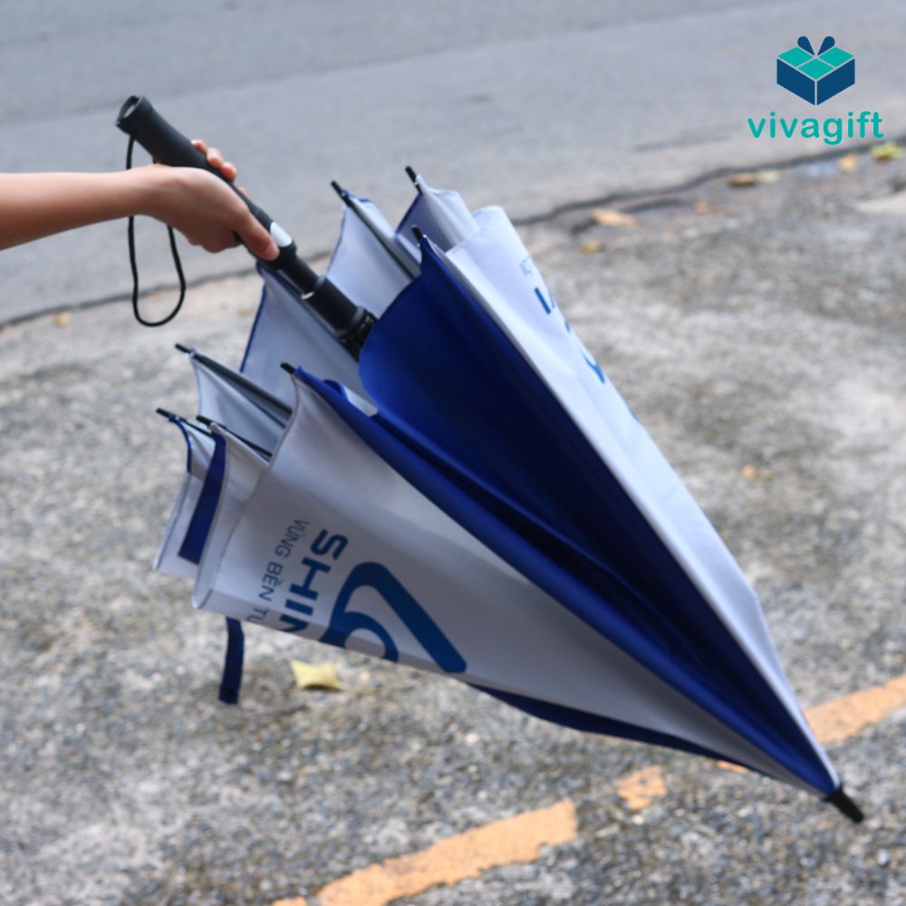 Dù Cán Thẳng - Dù Poly Cán Nhựa Bán Kính 75cm D028 - Quà tặng Viva