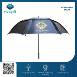 Ô Dù Thẳng Poly 2 Tầng Cán Mút Bán Kính 75cm D029 – Quà Tặng Viva