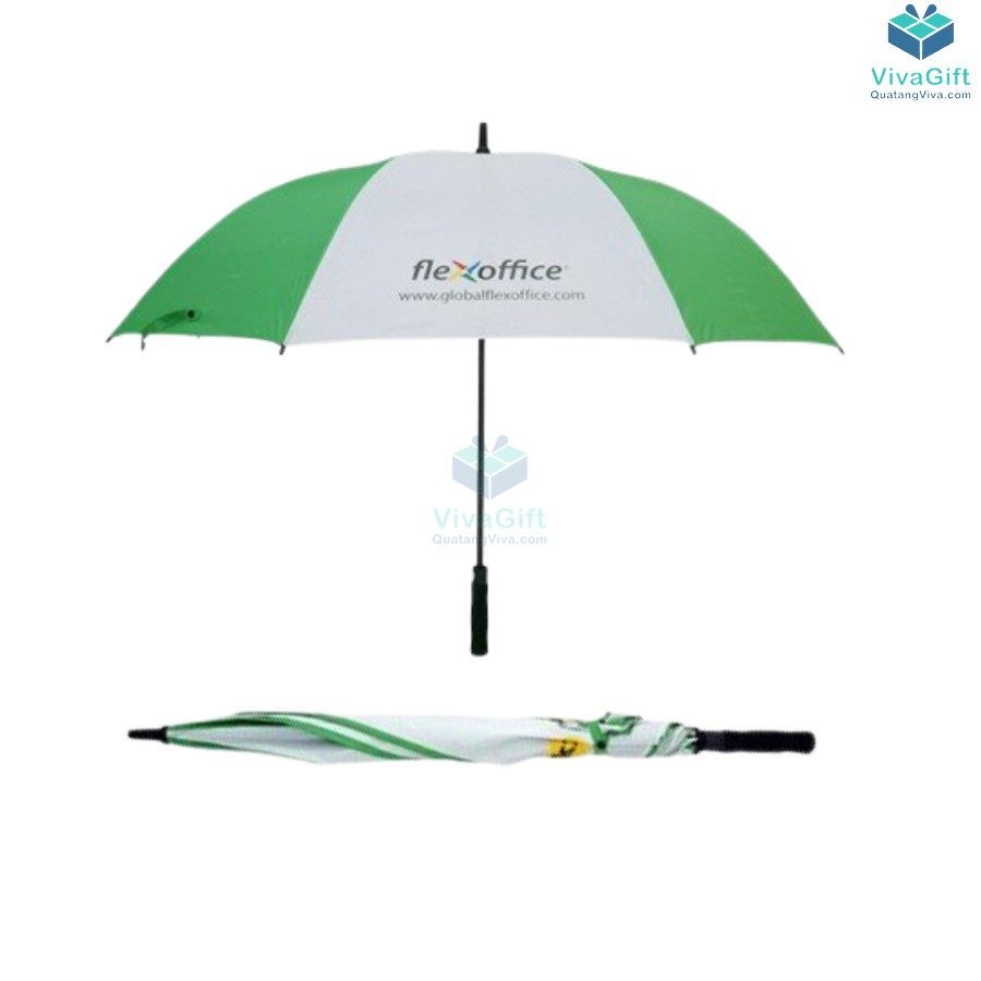 dù cầm tay cán thẳng bán kính 70cm in logo D035