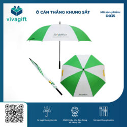 Ô Dù Cầm Tay Cán Thẳng Sắt Bán Kính 75cm D035 – Quà Tặng Viva